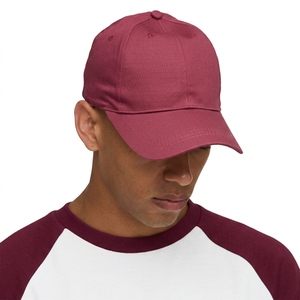 Men's Burgundy Cotton <b>Baseball</b> <b>Cap</b> Casual Style Adjustable Fit Spring Autumn Wear - Product Image 3