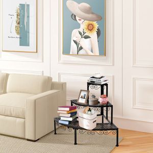 Espositore per Piante a 3 Livelli in Metallo a Forma di Scala, Decorazione Domestica Originale e Creativa - Product Image 5