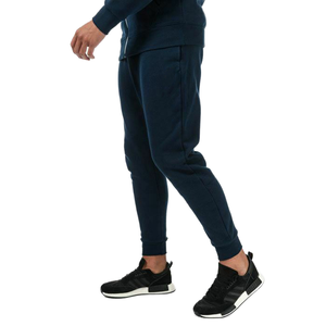 Pantalon de survêtement bleu marine pour homme, taille élastique, poches latérales, décontracté, tricoté, poids moyen, pour l'automne - Product Image 3
