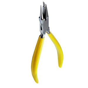 Stainless Steel Jewelry <b>Wire</b> <b>Snipping</b> Pliers Round Nose PLIERs Yellow Handle for Ring Earring Bracelet Necklace Making BY ZUOL. - Product Image 1