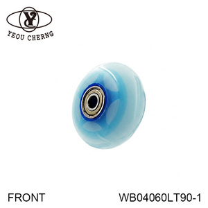 Furniture Caster <b>Wheel</b> 60mm Polyurethane Swivel WB04060LT90-1 Sky Blue Silent <b>Wheel</b> YEOU CHERNG - Product Image 4