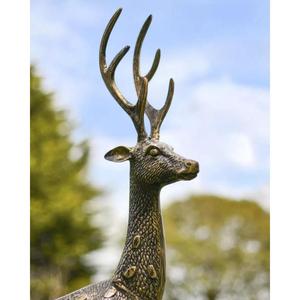 Statue de renne grandeur nature faite à la main, finition bronze, artisanat en métal, figurine animale personnalisée, fabrication pour exposition de jardin - Product Image 4