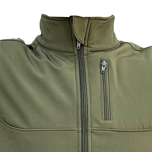 Chaleco Softshell Verde Oliva para Hombre, Cierre Completo, Cuello Mao, 3 Bolsillos con Cremallera, Cortavientos, Chaqueta sin Mangas para Actividades al Aire Libre - Product Image 2
