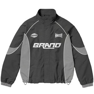 Custom Mens Oversized Nylon Tracksuit Reflective Windbreaker <b>Jacket</b> Zip Up Jogging Set OEM Wholesale Manufacturer Two Piece Tech - Product Image 1