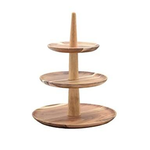 Support à gâteau en bois de manguier naturel personnalisé pour restaurant à prix avantageux, support à cupcakes 100% bois pour la pâtisserie - Product Image 4