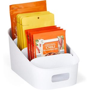 ShelfBin 4-Tier Stairstep Raised Divided Bin Organizer BPA-Free Storage Caddy for <b>Kitchen</b> <b>Pantry</b> Cabinet - Product Image 1