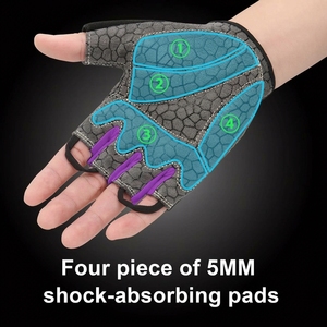Gants de cyclisme pour hommes et femmes, respirants, rembourrés, demi-doigts, pour la conduite à vélo, protection confortable, sports de plein air - Product Image 4