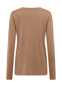 T-shirt à manches longues 100 % coton pour femme, personnalisable, vierge, décontracté, basique, vente en gros - Product Image 2