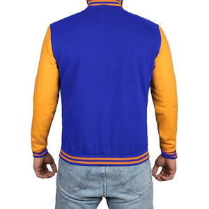 Concevez votre propre veste universitaire de haute qualité avec manches en cuir véritable, veste Letterman personnalisée pour hommes - Product Image 4