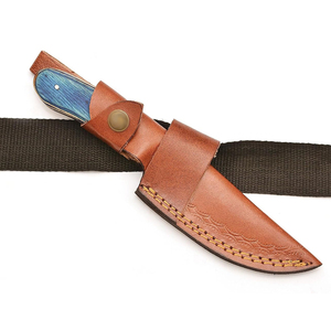 Funda de cuchillo hecha a medida para cuchillos de hoja fija con presilla para cinturón para uso en camping, senderismo y caza. - Product Image 3