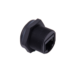Connecteur circulaire Cat5e RJ45 étanche avec boîtier métallique et raccordement par vis pour montage sur panneau - Product Image 5