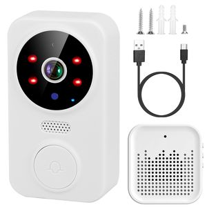 กล้องออดประตูรักษาความปลอดภัยแบบไร้สาย WiFi 1080P พร้อมระบบมองเห็นในเวลากลางคืน เสียงสองทาง และพื้นที่จัดเก็บข้อมูลบนคลาวด์ฟรี พร้อมเสียงกริ่งไร้สายที่ปรับได้ - Product Image 5