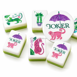 Luxury bamboo pattern 160 Acrylic Travel mahjong <b>Set</b> sunday mahjong tiles Mahjong Tiles American - Product Image 1