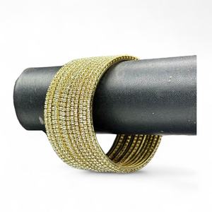 Goodshopping - Juego de Brazaletes Elegantes con Diseño de Gotas de Lluvia para Mujer, Modernos, Islámicos, para Novia, Boda, Indios/Pakistaníes, con Cristales de Imitación de Perla - Product Image 2