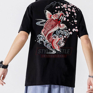 T-shirts brodés de haute qualité fabriqués au Pakistan, t-shirts brodés avec logo personnalisé de haute qualité - Product Image 4