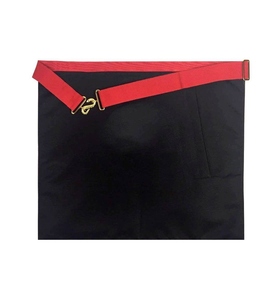 Delantal masónico rojo con bordado a máquina del Capítulo del Maestro Venerable, delantal ceremonial, insignia fraternal - Product Image 5
