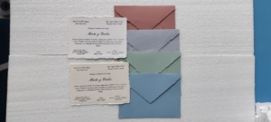 Cartes de mariage en papier coton imprimées à la main avec du papier métallisé, élégantes, écologiques, cartes d'invitation vintage, ensembles de papeterie de luxe - Product Image 4