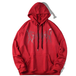 Men Hoodies Cotton Fleece Rhinestone Graphic Pullover Oversized Streetwear Hoodies <b>for</b> Men Custom Manufacturing Bulk supply - Product Image 1