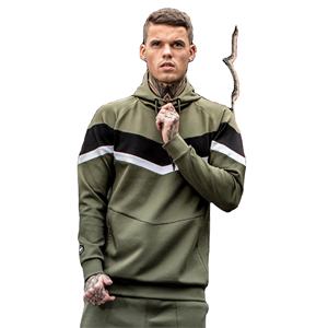 Ensemble de pantalons à capuche décontractés de haute qualité pour hommes Design d'usine Saison d'hiver Motif solide Survêtements à capuche en polaire à coupe ample - Product Image 1