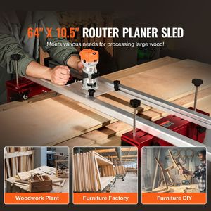 Carrello portatile da 60 pollici per fresatura del legno fai-da-te con sistema di controllo NC Studio e jig regolabile per la riallineamento di lastre di legno - Product Image 1