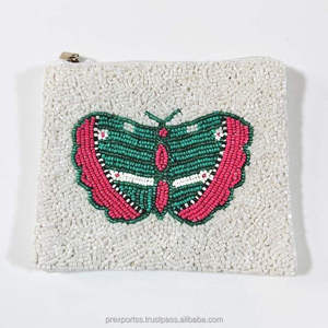 กระเป๋าใส่เหรียญผู้หญิง WildBloom สไตล์โบฮีเมียน ประดับลูกปัดรูปผีเสื้อ ทำมือ น่ารัก กระเป๋าสตางค์ใบเล็ก อุปกรณ์เสริมสำหรับการเดินทาง ความจุเยอะ กันน้ำ - Product Image 1