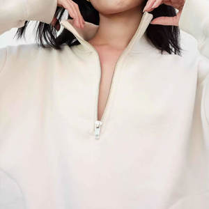 Sudaderas con capucha y cremallera para mujer, personalizadas, extragrandes, con cremallera completa, de algodón orgánico 100%, con cremallera reflectante. - Product Image 3