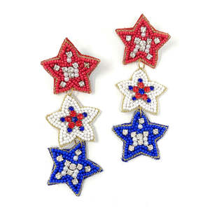 Pendientes de Lujo Hechos a Mano con Cuentas de Vidrio en Forma de Flor y Estrella, Pendientes Florales con Cuentas, Joyería de Moda para Mujer, OEM ODM - Product Image 3