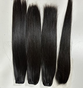 Vente en gros 100% Vietnam Remy Extensions de cheveux Os Droite Trame Fermeture HD Dentelle Lâche Vague Profonde Frontale Bundle Style - Product Image 2