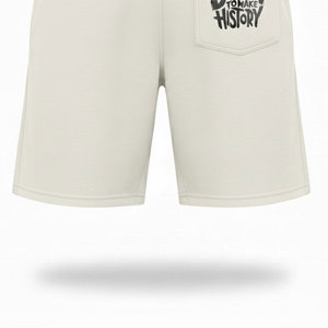 Shorts décontractés vintage en coton 240 GSM, effet délavé, broderie personnalisée, style streetwear rétro pour homme - Product Image 4