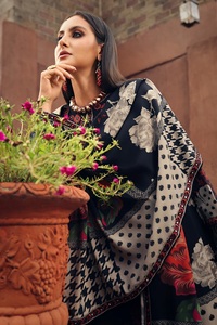 Robe en tissu de lin imprimé de haute qualité pour femmes, collection 2026 de marque pakistanaise, vêtements de style islamique pour femmes - Product Image 2