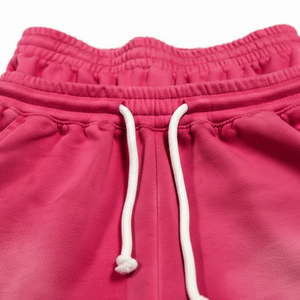 Shorts d'été personnalisés pour hommes, vente en gros, shorts en coton épais pour hommes, shorts effet pulvérisation arc-en-ciel, fournisseur, shorts rétro délavés à double taille - Product Image 4