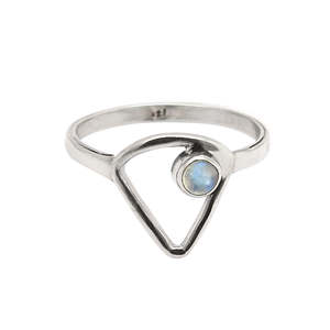 Unique Round Cut Rainbow Moonstone Gemstone <b>Ring</b> <b>Crafted</b> From Solid 925 Sterling Silver Handmade Bohemian Jewelry For Women - Product Image 1