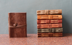 Cuaderno personalizado al por mayor, hecho a mano, con cubierta de cuero y papel de algodón reciclado, tamaño A5, encuadernado a mano, libre de ácido y madera, diario para escribir. - Product Image 6