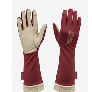 Gants en cuir de haute qualité les plus populaires pour le hijab, confortables, en tissu souple, compatibles écran tactile, avec propriétés thermiques, pour l'équitation musulmane - Product Image 1