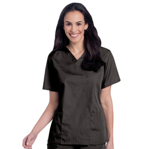 High Quality Fashion Wear Wholesale Factory Price Nursing Wear <b>Set</b> Two Pockets Comfortable Slim Fit Women's <b>Scrub</b> Tops Polyester - Product Image 1