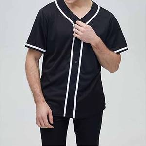 Camiseta de Béisbol Auténtica con Rayas Blancas y Negras, Venta al por Mayor, Uniforme de Béisbol Estampado, Subido por Dress Sports - Product Image 5