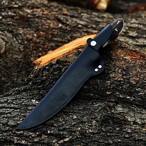 Cuchillo de Filetear Hecho a Mano con Hoja con Patrón de Damasco y Mango de Cuerno, Cuchillo de Cocina para Pesca, Camping y Uso al Aire Libre - Product Image 3