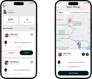 Application de réservation de taxi pour une commande facile, suivi du conducteur en temps réel, estimation des tarifs, paiements, historique des trajets, stock disponible en ligne - Product Image 2
