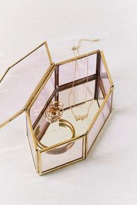 Handmade Metal And Glass Jewelry <b>Box</b> Organizer For Storing Rings Earrings Necklaces And Decorative Items - Product Image 6
