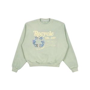 Sudadera Deportiva y Elegante con Cuello Redondo Bordado, 100% Algodón, Estilo Holgado, Unisex, Informal, para Otoño - Product Image 3