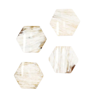 Ensemble de 5 dessous-de-verre ronds écologiques multicolores de 5 mm d'épaisseur pour la cuisine et les restaurants, design moderne et luxueux - Product Image 3