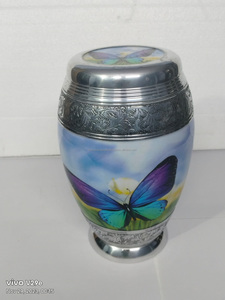 Urna grande de metal de estilo americano clásico de 10 pulgadas, precio personalizado, cremación conmemorativa para cenizas de adultos para servicios funerarios conmemorativos - Product Image 5