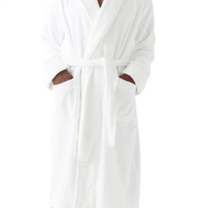 Peignoir en tissu éponge confortable, 100% coton à fibres longues, respirant, peignoirs classiques pour femmes et hommes adultes - Product Image 2