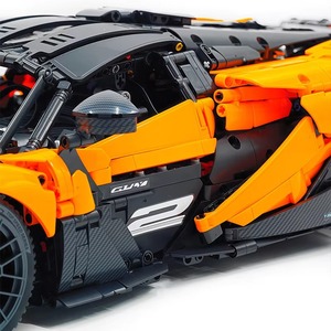 Modèle de Voiture de Course Formule Orange à l'Échelle 1:8 en Blocs de Construction – Jouet de Construction pour Adultes et Enfants – Série Cadeau en Gros - Product Image 5