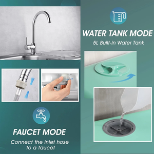 เครื่องล้างจานแบบตั้งโต๊ะพกพา A-I-R-M-S-E-N ถังขนาด 5 ลิตร 5 โปรแกรม พร้อมระบบอบแห้งด้วยลมร้อน รุ่น M-i-n-t G-r-e-e-n - Product Image 6