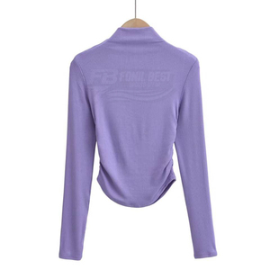 T-shirt décontracté pour femme, coupe ample, col rond, manches courtes, en polyester tissé, écologique, respirant et à séchage rapide, idéal pour le printemps - Product Image 3