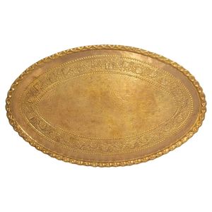Bandeja de Servicio de Latón Hecha a Mano para Eventos Culturales, Uso en Templos, para Servir y Regalar de Forma Tradicional - Product Image 1