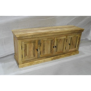 Buffet européen traditionnel en bois de manguier massif de faible hauteur pour la maison pour le salon couloir TV Console salle à manger meubles - Product Image 6