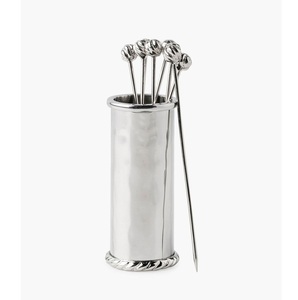 Juego de Palillos para Cócteles de Metal Dorado de Estilo Clásico con Soporte, Herramientas de Bar Reutilizables para Bebidas y Eventos de Catering, Palillos para Cerveza y Cócteles - Product Image 6