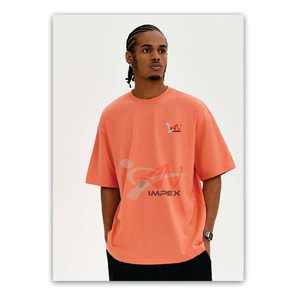 T-shirt pour homme, nouvelle collection printemps-été 2024, couleur assortie FOG, t-shirt en coton ample pour homme - Product Image 6